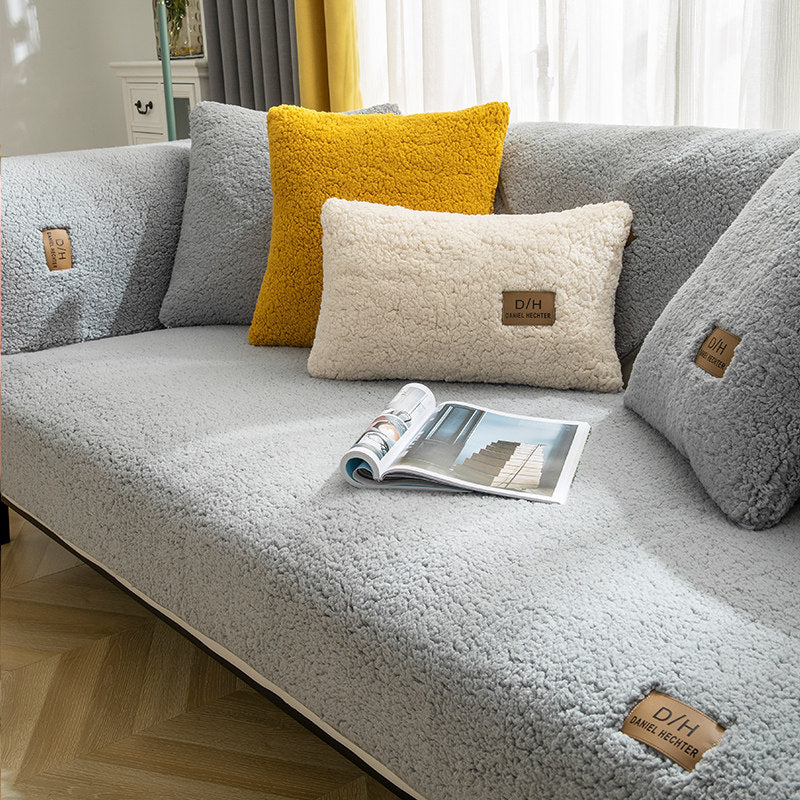 Sofa Cover Plush Soft And Smooth Sofa Covers For Living Room Anti-slip Couch Cover