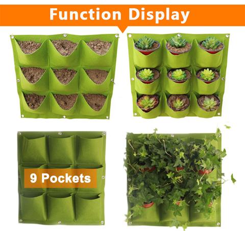Wall Mount Hanging Planting Bags Grow Bag Planter Vertical Growing