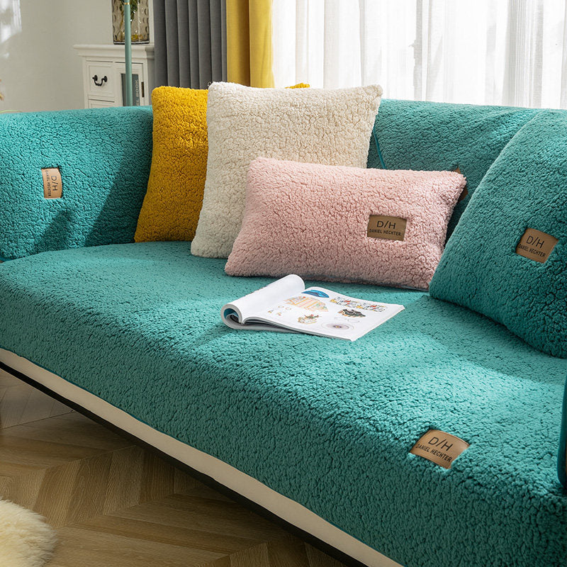Sofa Cover Plush Soft And Smooth Sofa Covers For Living Room Anti-slip Couch Cover