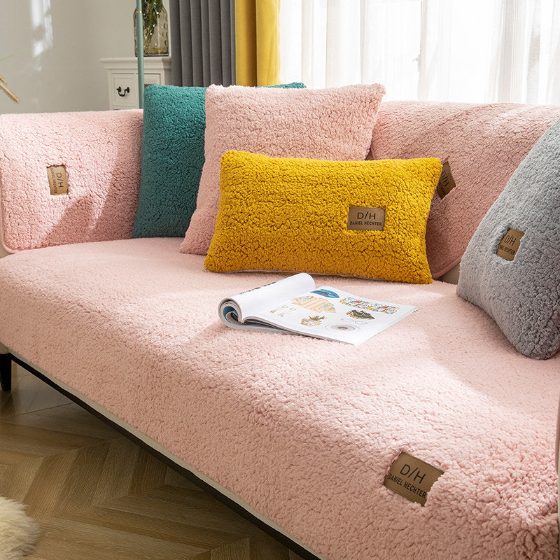 Sofa Cover Plush Soft And Smooth Sofa Covers For Living Room Anti-slip Couch Cover